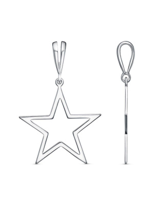 Подвеска бижутерия, покрытие - платинирование, без вставок