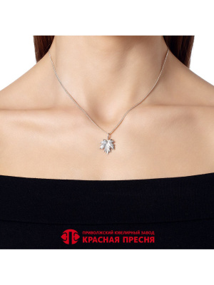 Подвеска бижутерия, покрытие - серебрение с оксидированием, без вставок