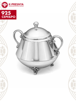 Сахарница "византия" серебро 925 пробы, покрытие - оксидирование, без вставок