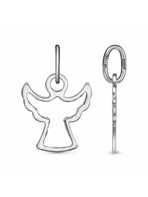 Подвеска бижутерия, покрытие - платинирование, без вставок