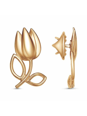 Брошь бижутерия, покрытие - золочение, без вставок