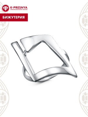 Кольцо бижутерия, покрытие - платинирование, без вставок