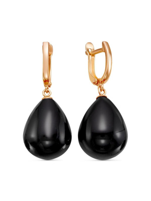 Серьги бижутерия, покрытие - золочение, вставка - имитация жемчуга