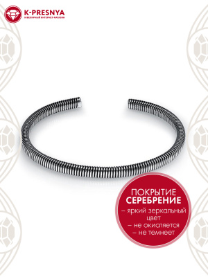 Браслет бижутерия, покрытие - серебрение с оксидированием, без вставок