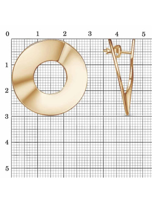 Серьги серебро 925 пробы, покрытие - золочение, без вставок