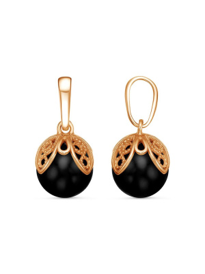 Подвеска бижутерия, покрытие - золочение, вставка - имитация жемчуга