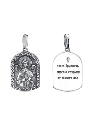 Подвеска серебро 925 пробы, покрытие - оксидирование, без вставок