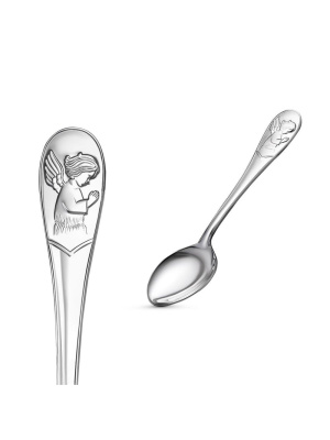 Ложка чайная "ангел" серебро 925 пробы, без покрытия, без вставок