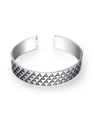 Браслет серебро 925 пробы, покрытие - оксидирование, без вставок