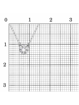 Колье серебро 925 пробы, покрытие - родирование, вставка - фианит (недрагоценный камень)