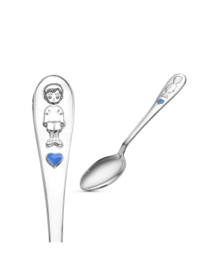 Ложка серебро 925 пробы, без покрытия, отделка - эмаль, без вставок