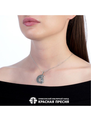 Подвеска серебро 925 пробы, покрытие - оксидирование, без вставок