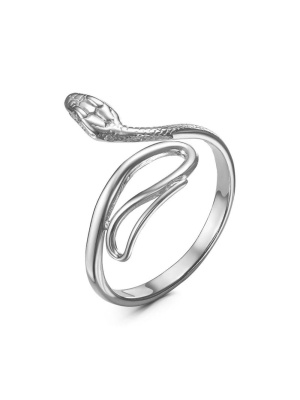 Кольцо бижутерия, покрытие - серебрение с оксидированием, без вставок