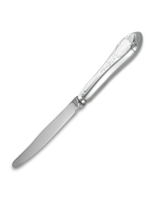 Нож десертный "весна" серебро 925 пробы, без покрытия, без вставок