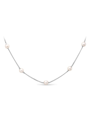 Колье бижутерия, покрытие - серебрение, вставка - стекло ювелирное