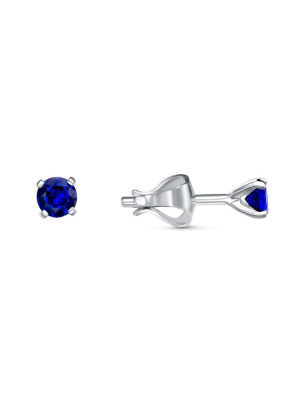 Серьги бижутерия, покрытие - серебрение, вставка - искусственная шпинель