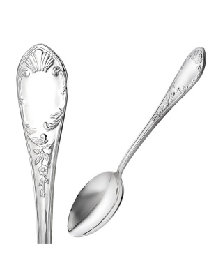 Ложка кофейная "весна" серебро 925 пробы, без покрытия, без вставок