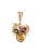 Подвеска бижутерия, покрытие - золочение, вставка - фианит (недрагоценный камень)