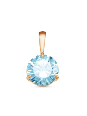 Подвеска бижутерия, покрытие - золочение, вставка - фианит (недрагоценный камень)