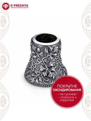 Сувенир "подставка для зубочисток" серебро 925 пробы, покрытие - оксидирование, без вставок