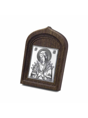 Икона бижутерия, покрытие - серебрение с оксидированием, без вставок