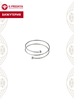 Браслет бижутерия, покрытие - серебрение, без вставок