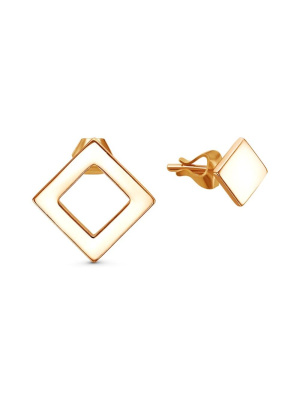 Серьги бижутерия, покрытие - золочение, без вставок